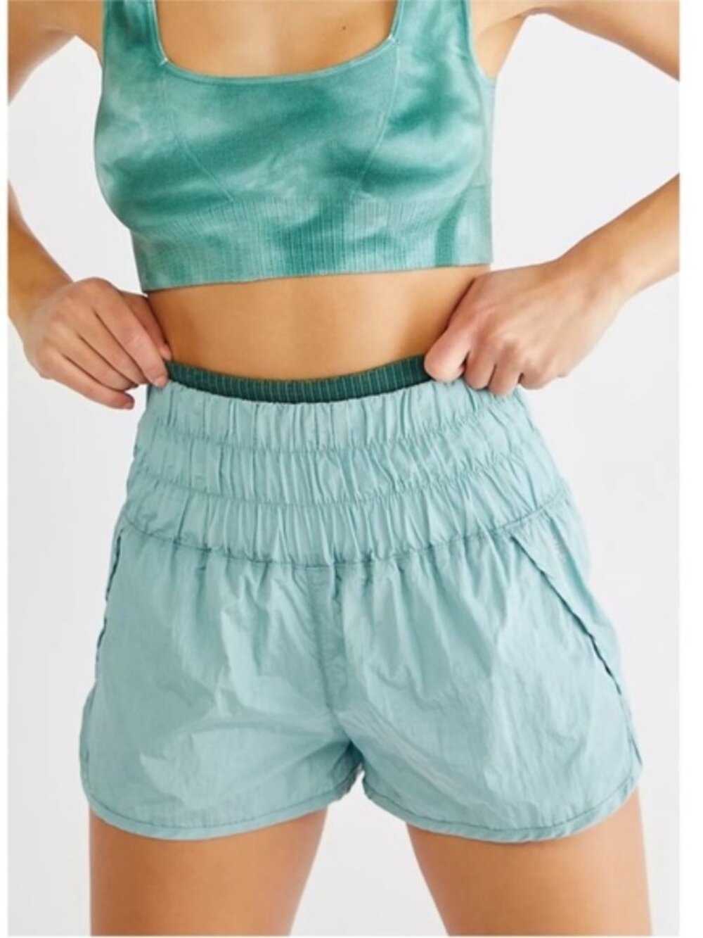 Free People Movement The Way Home Run Shorts Seafoam Green M